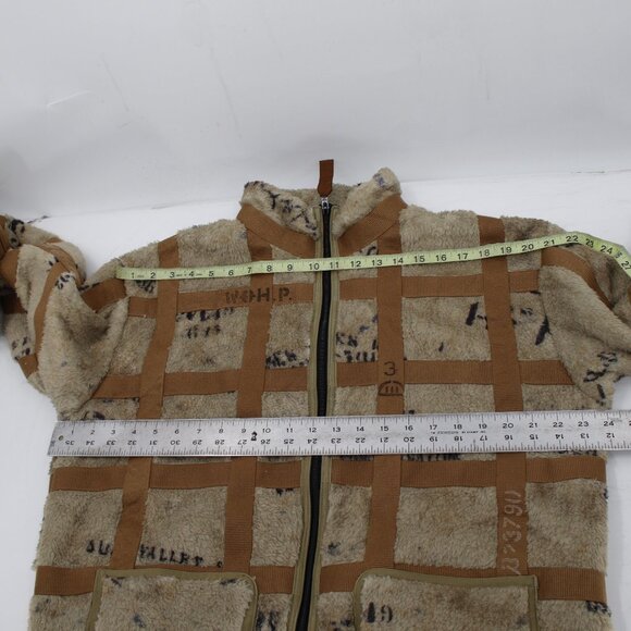 Kapital Jacket Mens XL 4 Fleece Prisoner Craft Tattersall Zip Long Sleeve - Picture 11 of 16